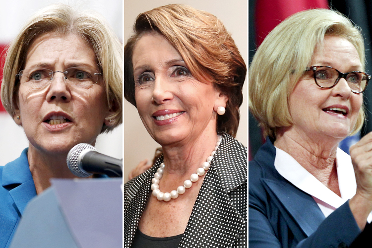Elizabeth Warren, Nancy Pelosi, Claire McCaskill (AP/Michael Dwyer/Reuters/Kevin Lamarque/Sarah Conard)