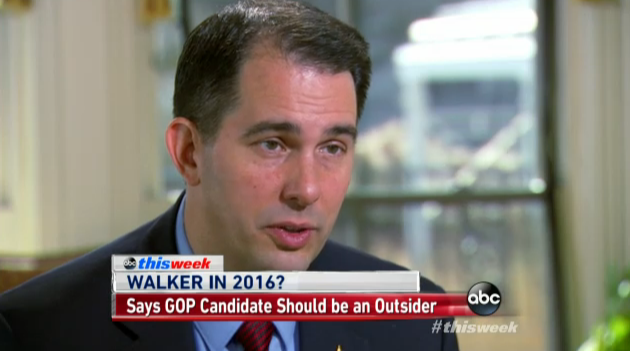 Gov. Scott Walker on This Week (Screenshot, ABC)