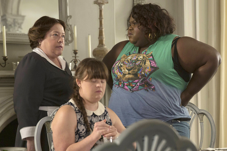 Kathy Bates, Jamie Brewer and Gabourey Sidibe in "American Horror Story: Coven" (FX/Michele K. Short)