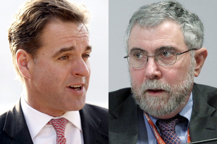Niall Ferguson, Paul Krugman (AP/Luca Bruno/Reuters/Anton Golubev)