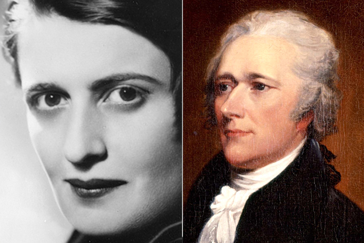 Ayn Rand, Alexander Hamilton (Wikimedia)