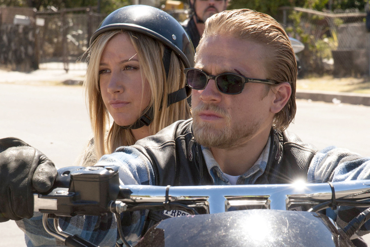 Ashley Tisdale, Charlie Hunnam in "Sons of Anarchy" (FX/Prashant Gupta)
