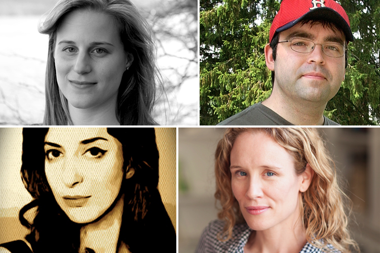 Clockwise from top left: Lauren Groff, Owen King, Elliott Holt, Porochista Khakpour (Lucy Schaeffer/AP/Michael C. York/Rebecca Zeller/George Stilabower)