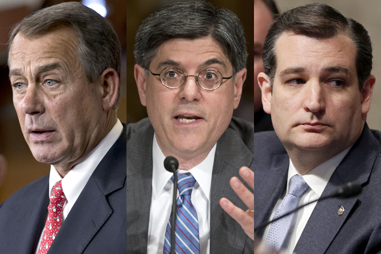 John Boehner, Jack Lew, Ted Cruz (AP/J. Scott Applewhite)