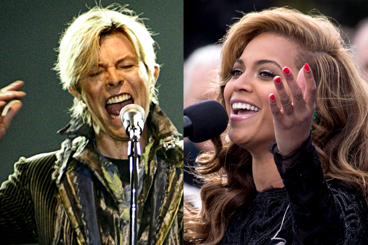 David Bowie, Beyonce (Reuters/David W Cerny/Jeff Malet, maletphoto.com)