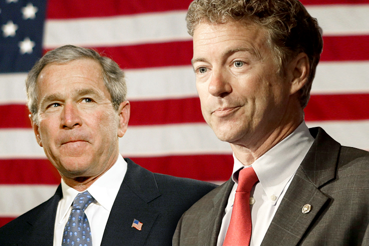George W. Bush, Rand Paul (AP/J. Scott Applewhite/Reed Saxon/Photo collage by Salon)