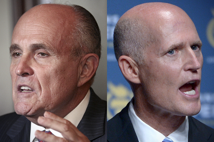 Rudy Giuliani, Rick Scott (AP/Rick Rycroft/Phelan M. Ebenhack)