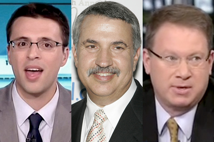 Ezra Klein, Thomas Friedman, Jeffrey Goldberg (MSNBC/AP/Stephen Chernin/NBC News)