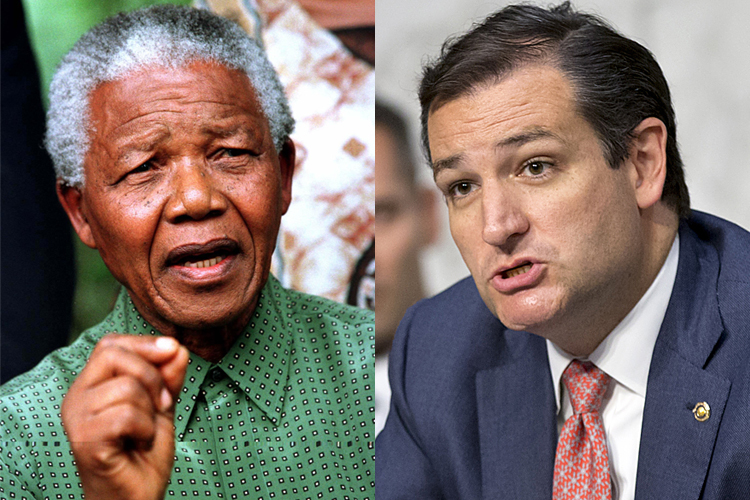 Nelson Mandela, Ted Cruz (Reuters/AP/J. Scott Applewhite)