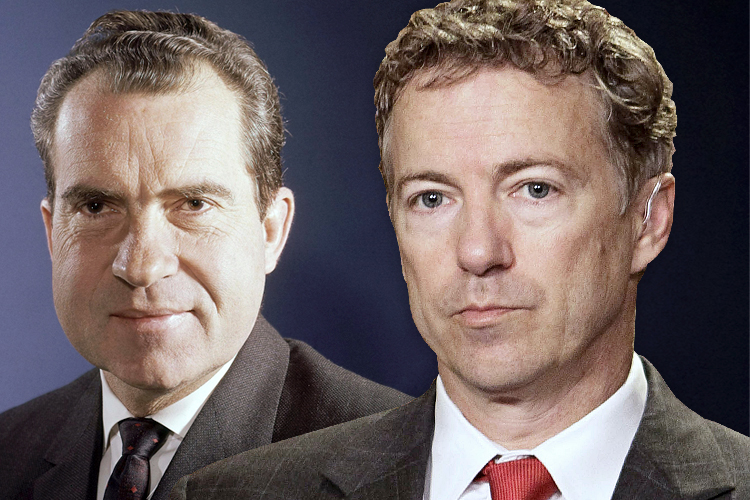 Richard Nixon, Rand Paul (AP/Ed Reinke/Photo collage by Salon)