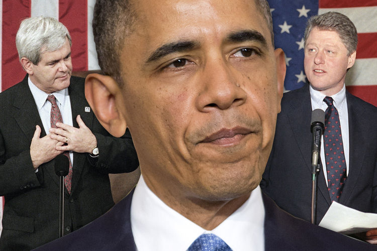 Newt Gingrich, Barack Obama, Bill Clinton (AP/Ron Edmonds/Reuters/Joshua Roberts/AP/Stephan Savoia/Photo collage by Salon)