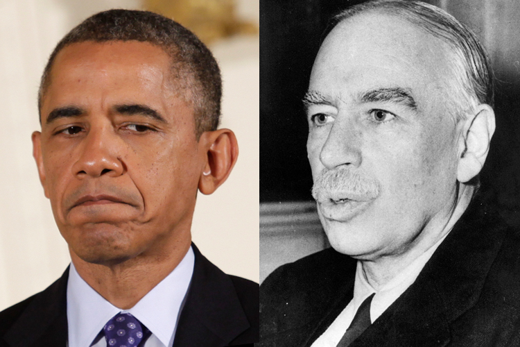 Barack Obama, John Maynard Keynes (Reuters/Yuri Gripas/AP)