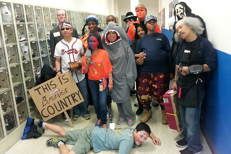 McKesson Halloween party (Standing at left: Bo Whitener) (International Brotherhood of Teamsters)