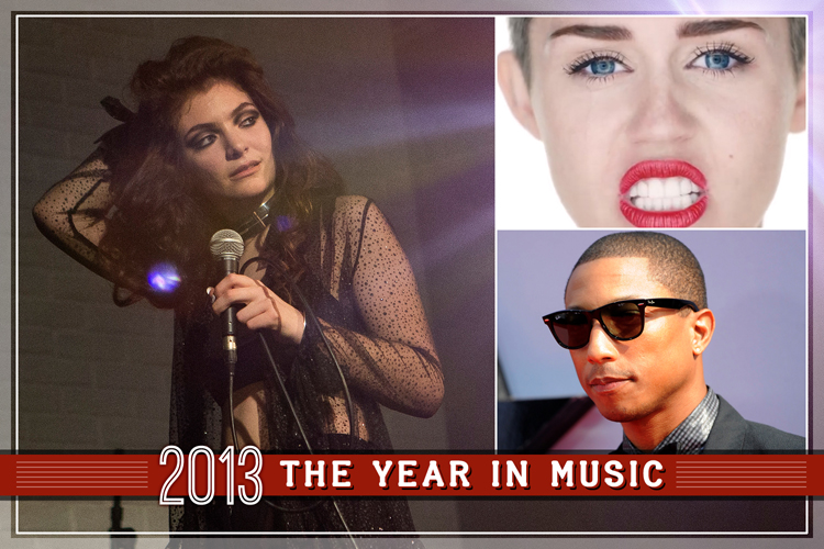 Clockwise from Left: Lorde, Miley Cyrus, Pharrell Williams (AP/Joel Ryan/Chris Pizzello)