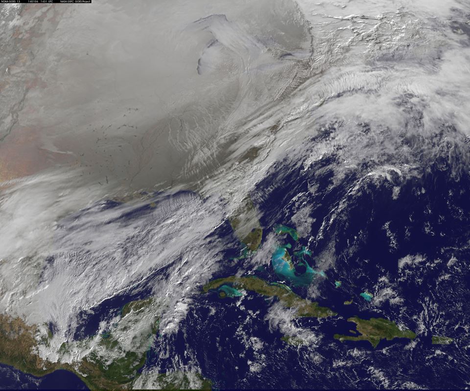 The polar vortex on January 6 (NOAA/NASA GOES Project)