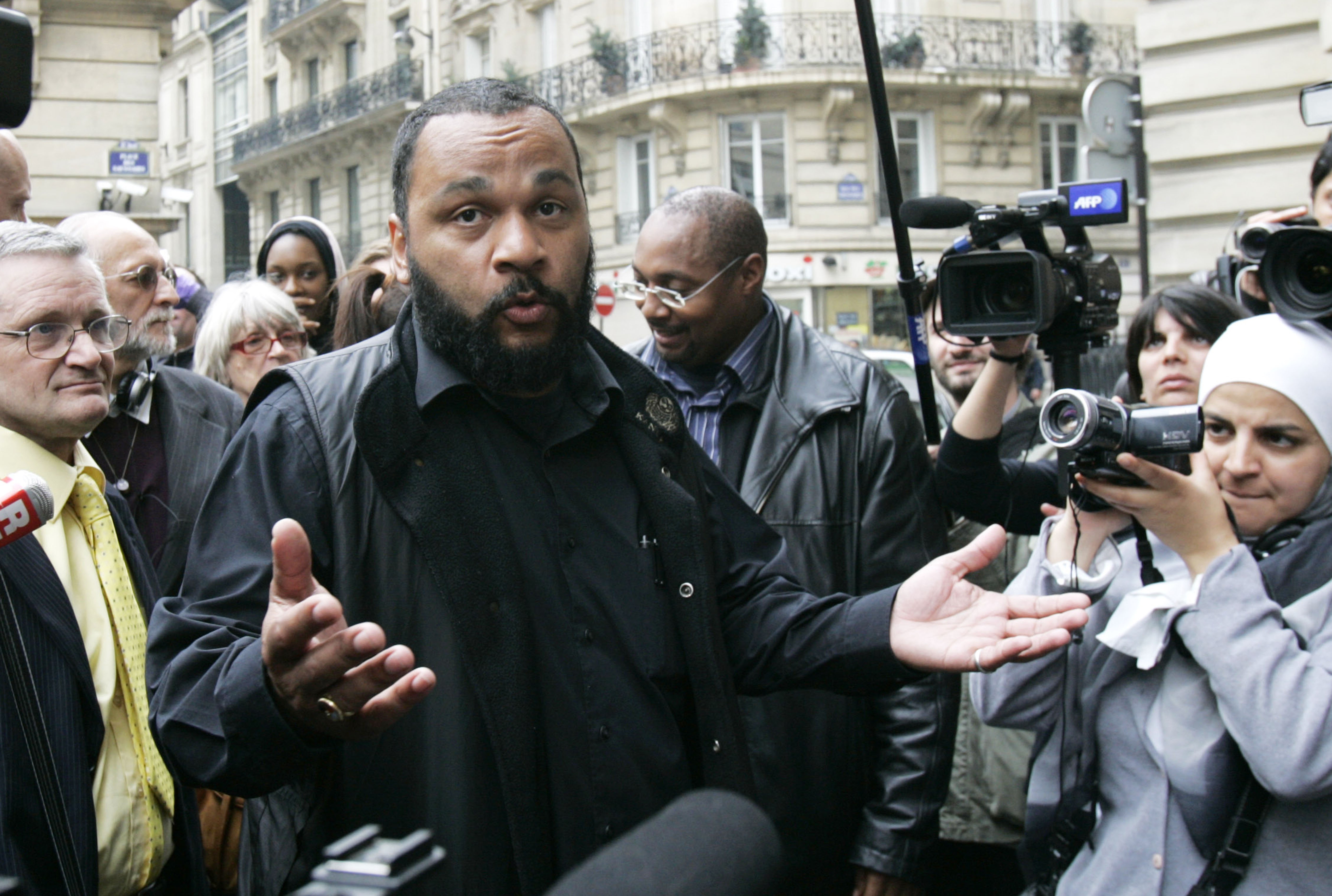French comic Dieudonne M'Bala M'Bala (AP/Remy de la Mauviniere)
