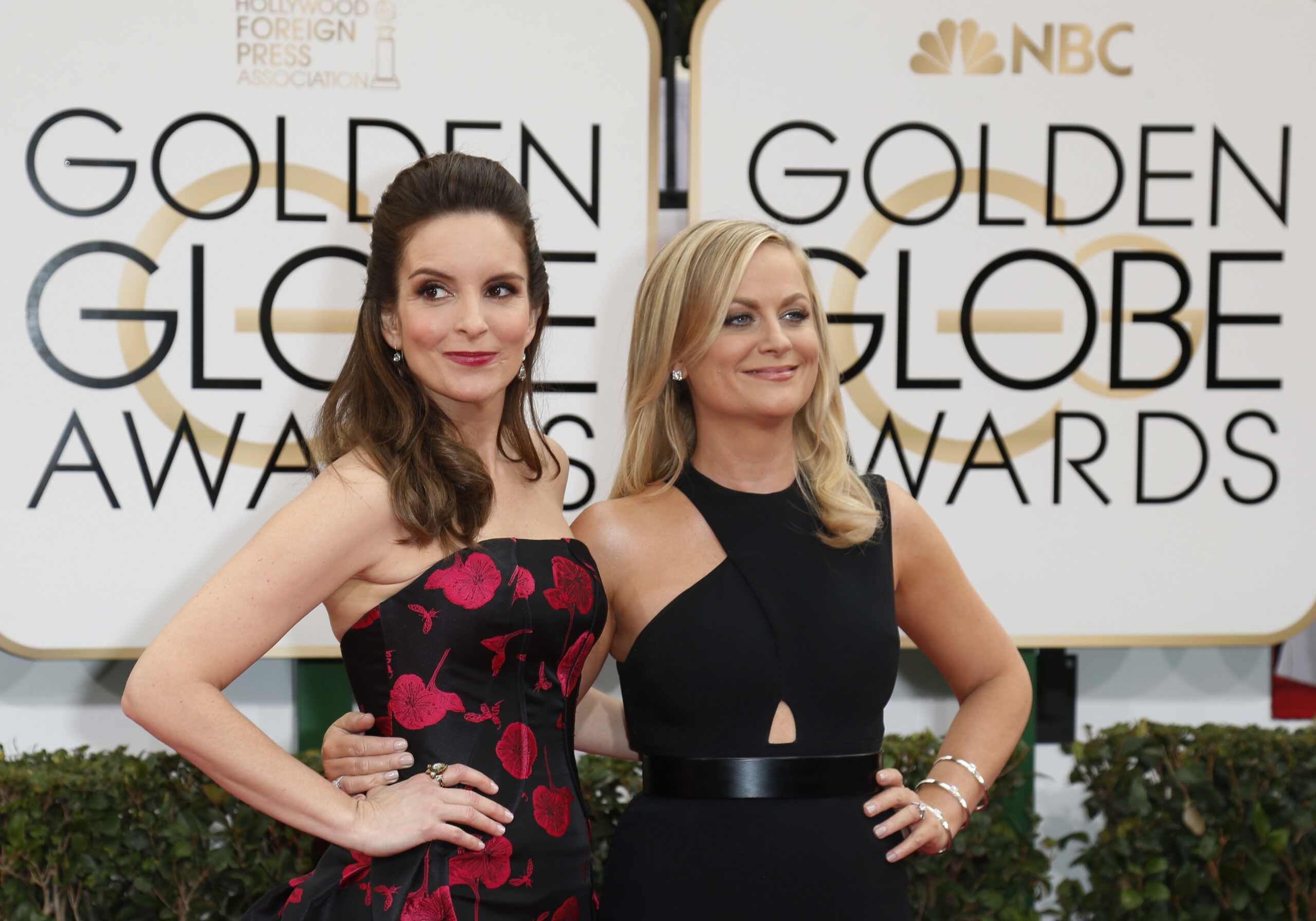 Actresses Tina Fey (L) and Amy Poehler arrive at the 71st annual Golden Globe Awards in Beverly Hills, California January 12, 2014.  REUTERS/Danny Moloshok  (UNITED STATES - Tags: Entertainment)(GOLDENGLOBES-ARRIVALS) - RTX17B8R (Reuters)