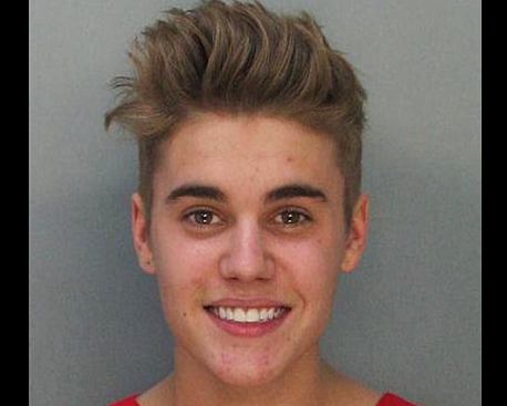 Justin Bieber's mugshot (Miami Dade County Corrections Department)