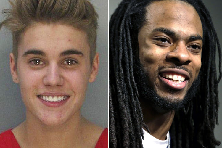 Justin Bieber, Richard Sherman (AP/Miami Dade County Jail/Elaine Thompson)