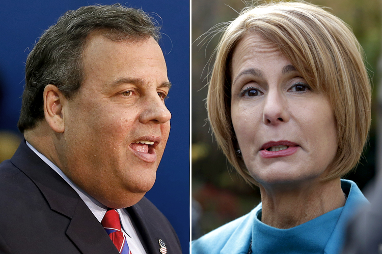 Chris Christie, Barbara Buono (AP/Rich Schultz/Julio Cortez)