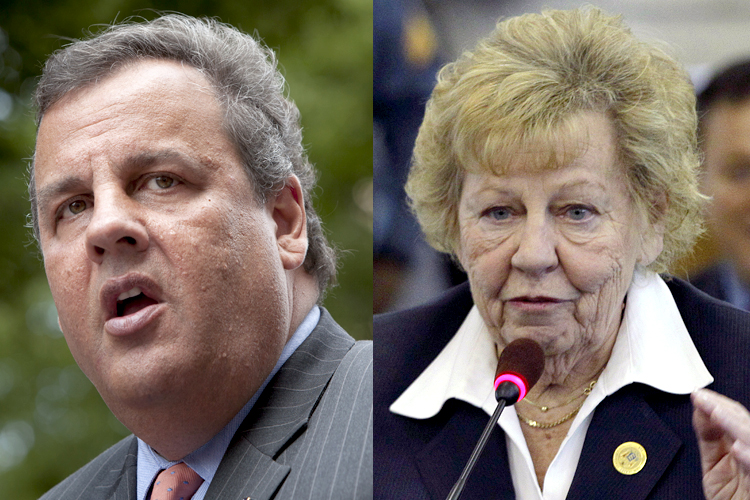 Chris Christie, Loretta Weinberg (Reuters/Carlo Allegri/AP/Mel Evans)