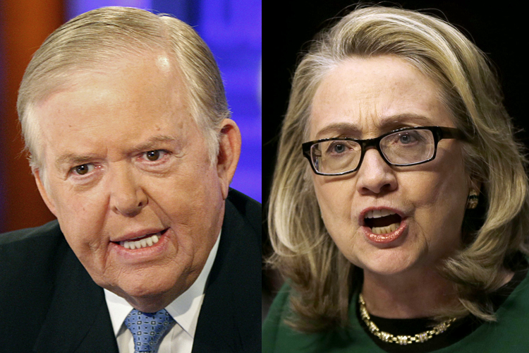 Lou Dobbs, Hillary Clinton (AP/Kathy Willens/Pablo Martinez Monsivais)
