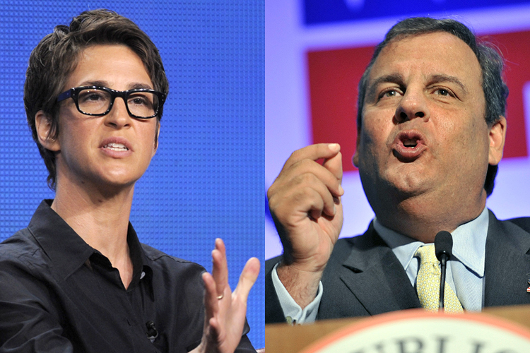 Rachel Maddow, Chris Christie (AP/Chris Pizzello/Josh Reynolds)