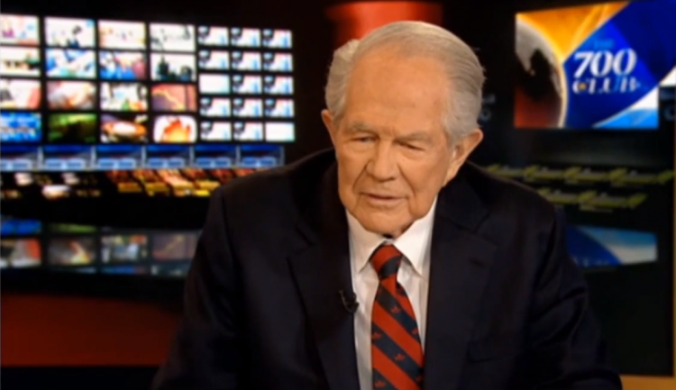 (<a href="http://www.rightwingwatch.org/content/even-pat-robertson-thinks-young-earth-creationism-joke">Screen shot, Pat Robertson/Right Wing Watch</a>)