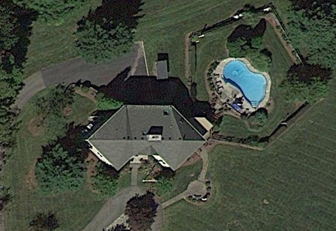 A satellite image of Archbishop Myers' weekend residence. The image does not show the three-story addition now under construction. (Google Maps via New Jersey Star Ledger)
