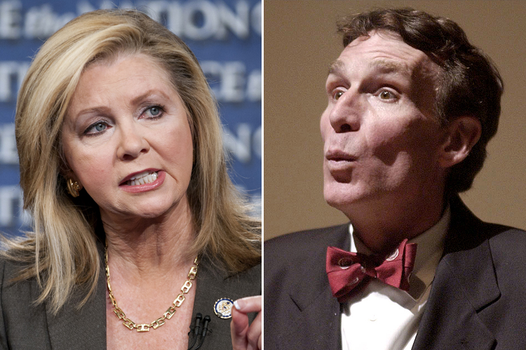 Marsha Blackburn, Bill Nye (AP/Chris Usher/Kevin Rivoli)