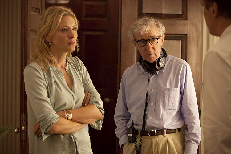 Cate Blanchett and Woody Allen on the set of "Blue Jasmine" (Sony Pictures Classics)