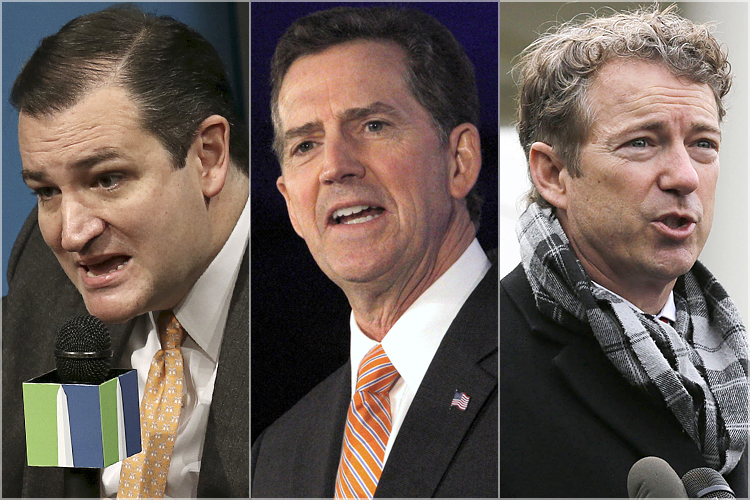 Ted Cruz, Jim DeMint, Rand Paul (Reuters/Gary Cameron/Sean Gardner/Larry Downing)