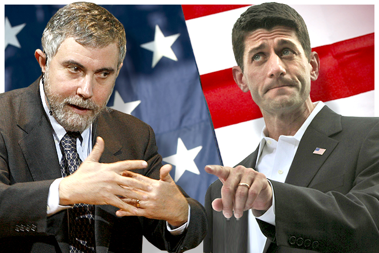Paul Krugman, Paul Ryan (Reuters/Bob Strong/AP/Mary Altaffer/photo composite by Salon)