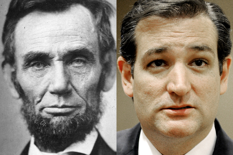 Abraham Lincoln, Ted Cruz (AP/Alexander Gardner/Pat Sullivan)