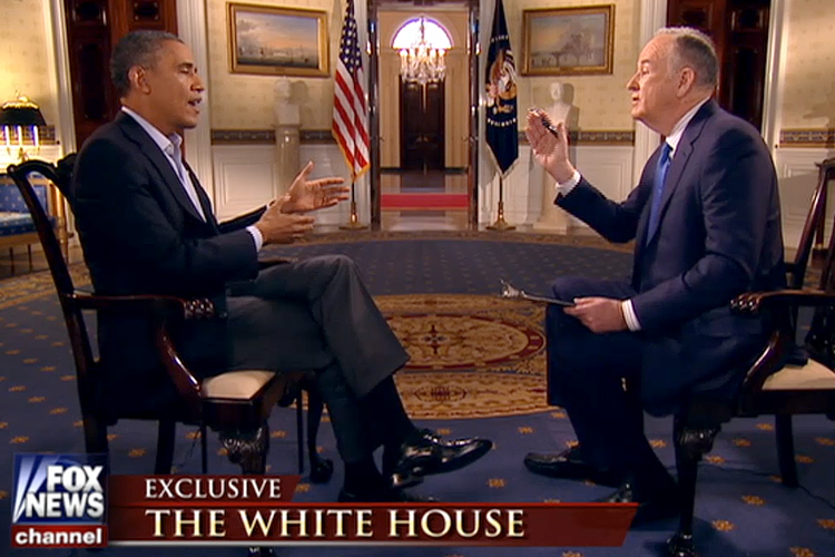 Bill O'Reilly interviews Barack Obama, Feb. 2, 2014. (Fox News)
