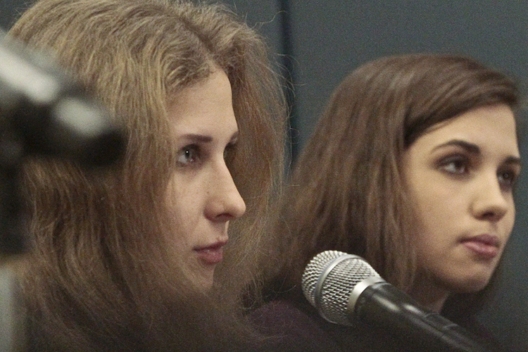 Members of the punk band Pussy Riot (AP/Bebeto Matthews)