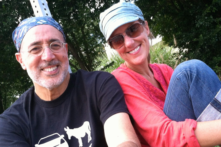 A photo of the author with her husband
