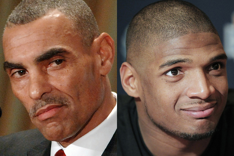 Herm Edwards, Michael Sam (Reuters/Dave Kaup/AP/Brandon Wade)