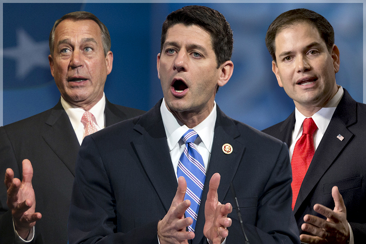 John Boehner, Paul Ryan, Marco Rubio (Reuters/Jim BourgAP/Manuel Balce Ceneta/J. Scott Applewhite/Photo collage by Salon)