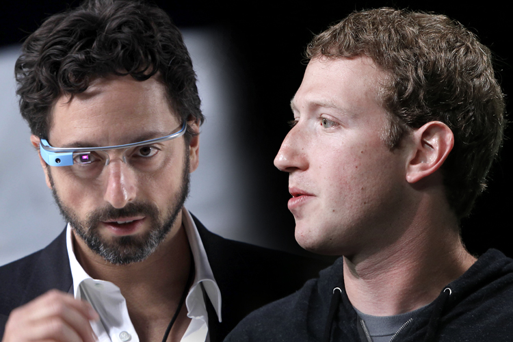 Sergey Brin, Mark Zuckerberg (AP/Seth Wenig/Reuters/Stephen Lam/Salon)