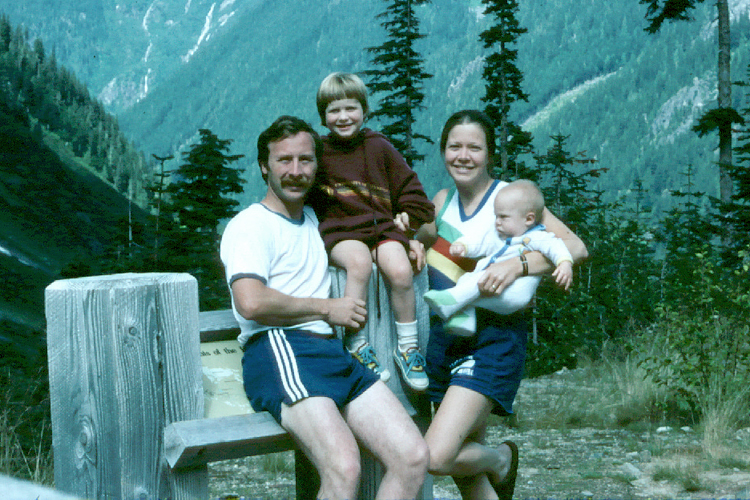 A photo of the author with his family.