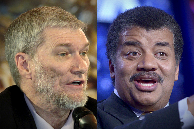 Ken Ham, Neil DeGrasse Tyson (AP/Ed Reinke/Richard Shotwell)