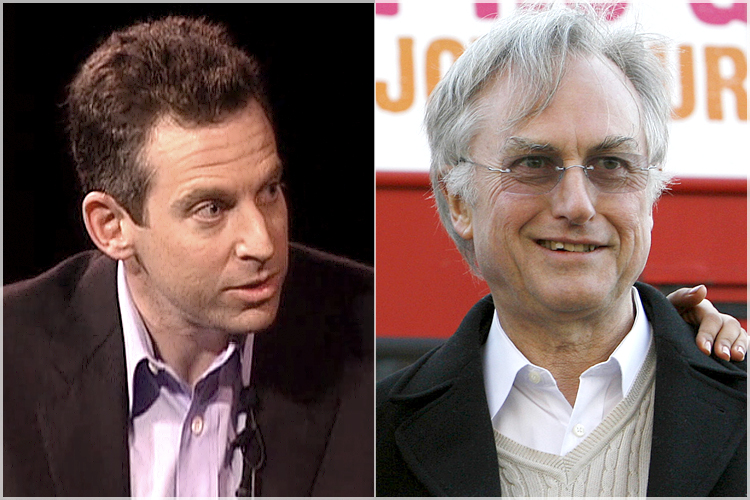 Sam Harris, Richard Dawkins (ABC News/Reuters/Andrew Winning)