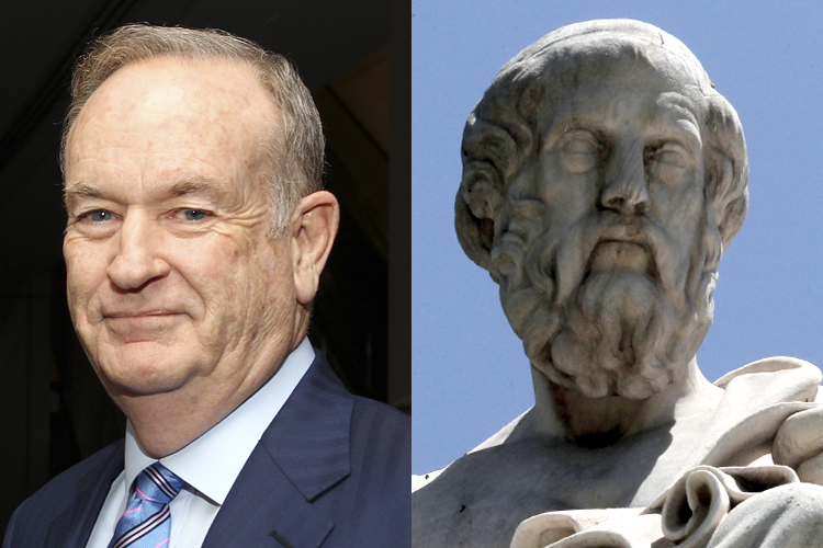Bill O'reilly, Plato (AP/Paul Morigi/Dimitri Messinis)