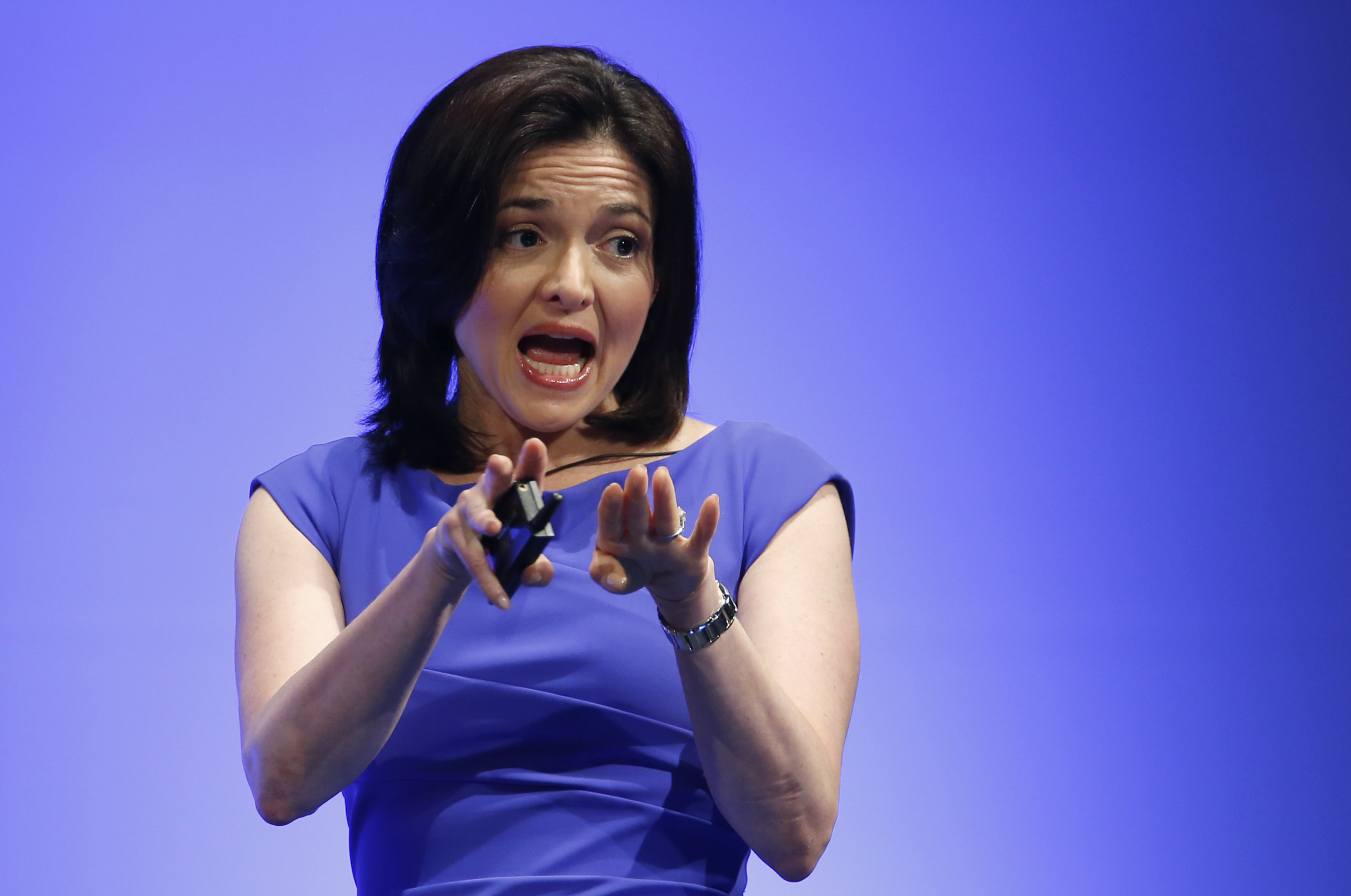 This July 2, 2013 file photo shows Facebook Chief Operating Officer Sheryl Sandberg speaking during Global Women Leadership Summit in Tokyo. ((AP Photo/Shizuo Kambayashi))