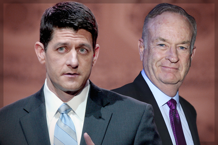 Paul Ryan,  Bill O'Reilly (AP/Susan Walsh/Matt Sayles/photo collage by Salon)