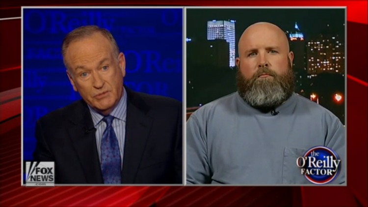 Bill O'Reilly and Scott Shaw (Screen shot, Fox News)