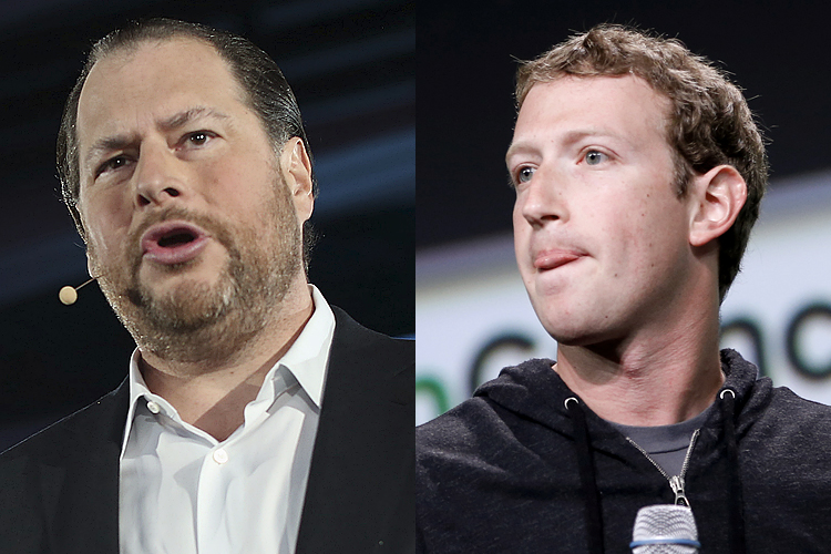 Marc Benioff, Mark Zuckerberg (Reuters/Robert Galbraith/Reuters/Stephen Lam)
