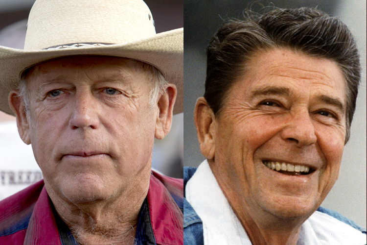 Cliven Bundy, Ronald Reagan (Reuters/Steve Marcus/AP)