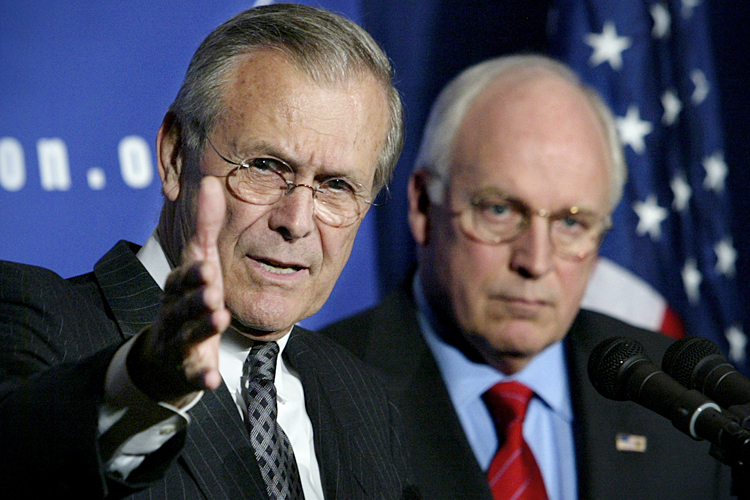 Donald Rumsfeld, Dick Cheney (Reuters/Kevin Lamarque)